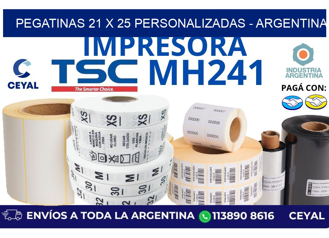 pegatinas 21 x 25 personalizadas - Argentina