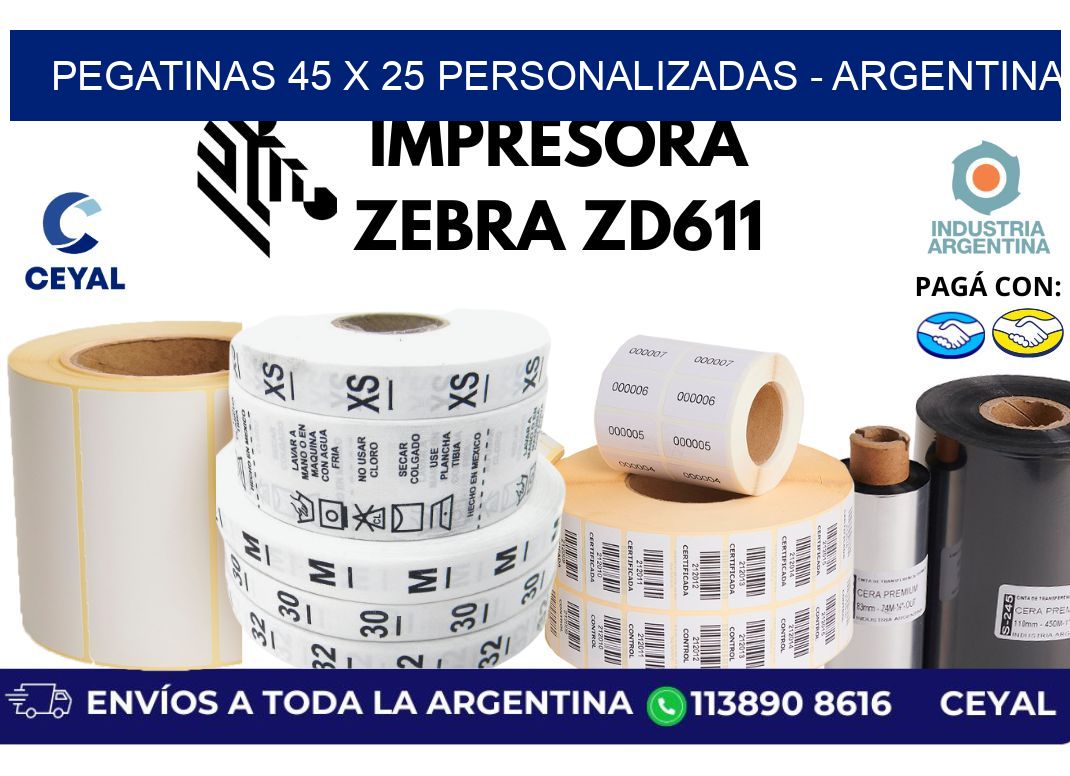 pegatinas 45 x 25 personalizadas - Argentina