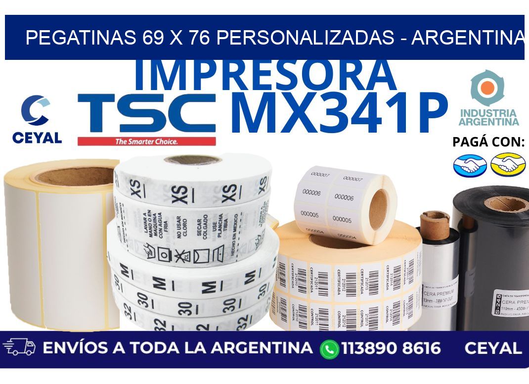 pegatinas 69 x 76 personalizadas – Argentina