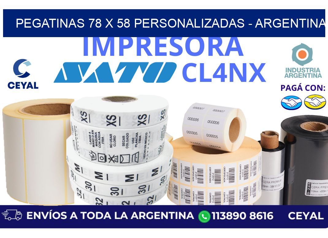 pegatinas 78 x 58 personalizadas - Argentina