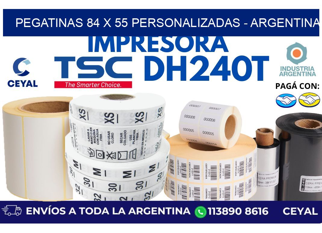 pegatinas 84 x 55 personalizadas – Argentina