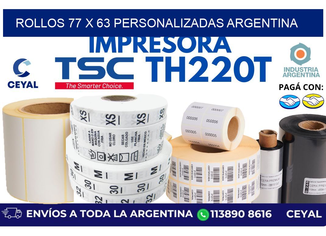 rollos 77 x 63 personalizadas argentina