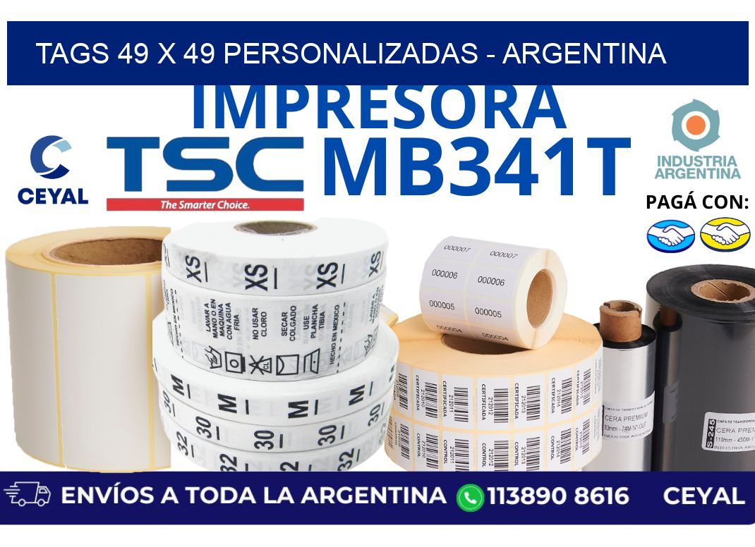 tags 49 x 49 personalizadas – Argentina