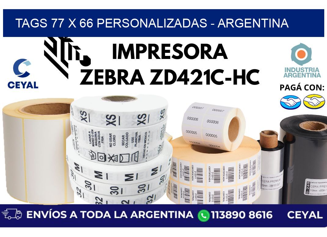 tags 77 x 66 personalizadas – Argentina