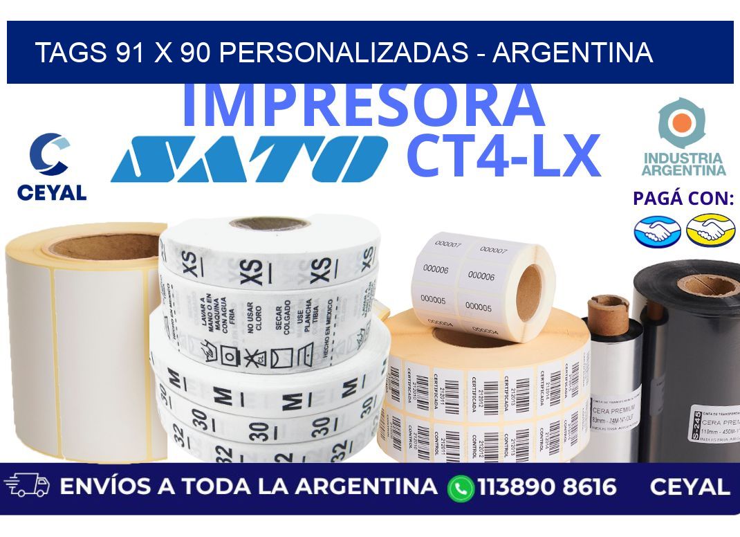 tags 91 x 90 personalizadas – Argentina