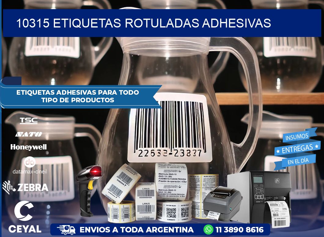 10315 etiquetas rotuladas adhesivas