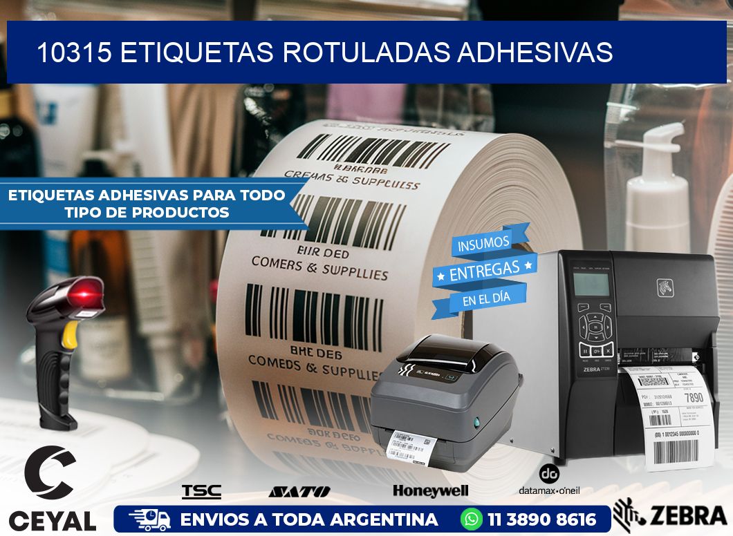 10315 etiquetas rotuladas adhesivas