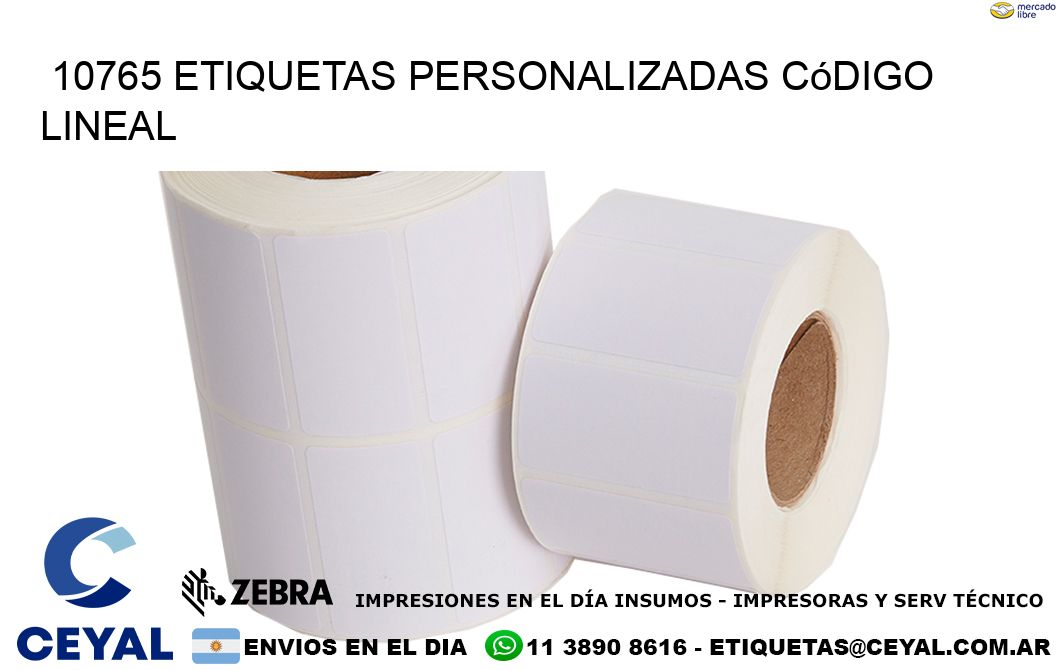 10765 Etiquetas personalizadas código lineal