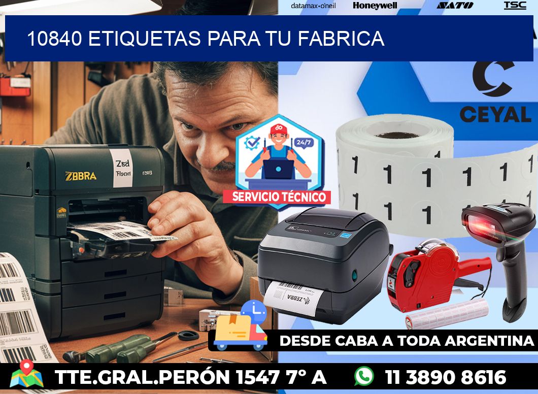 10840 etiquetas para tu fabrica
