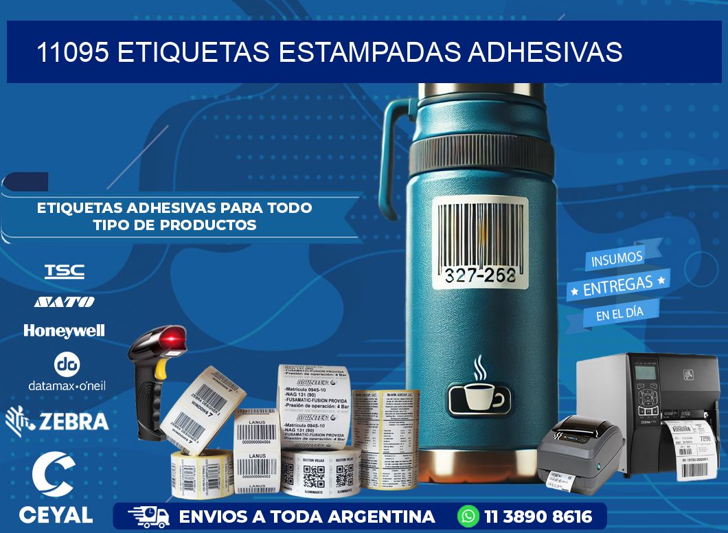 11095 etiquetas estampadas adhesivas