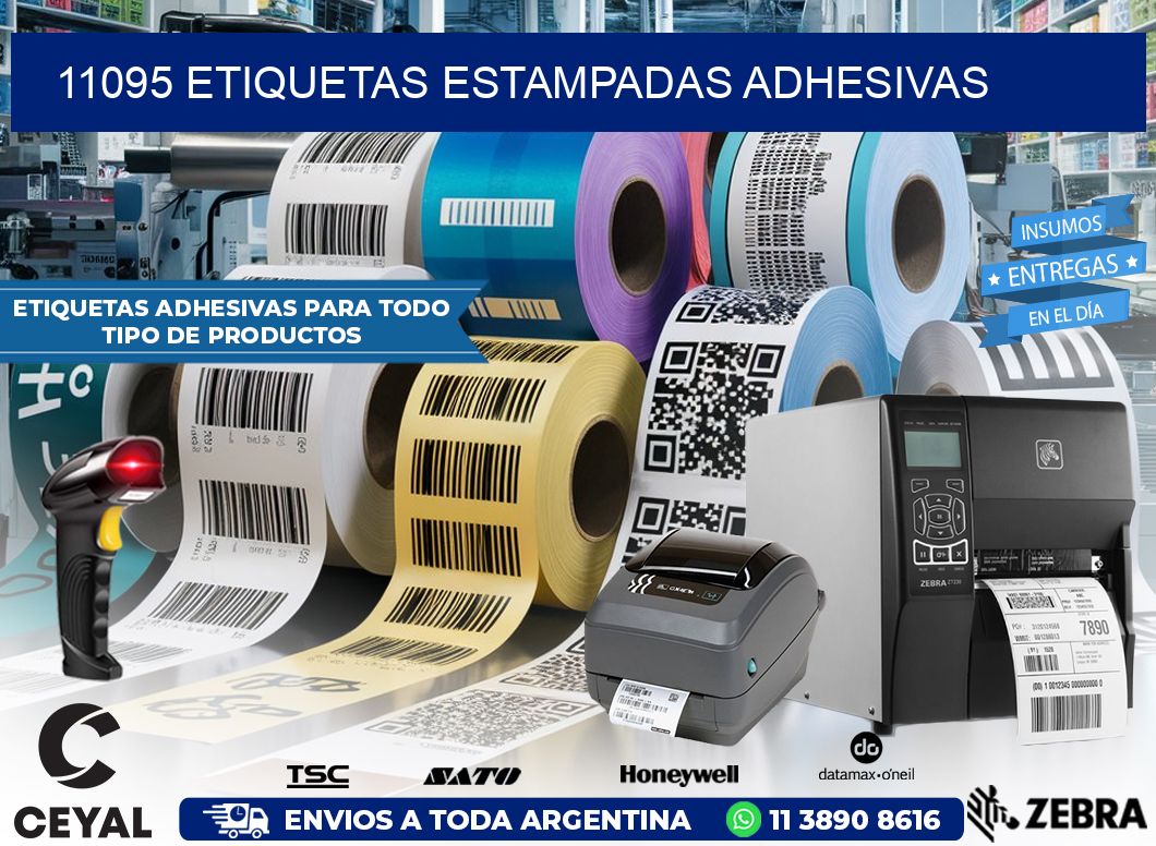 11095 etiquetas estampadas adhesivas