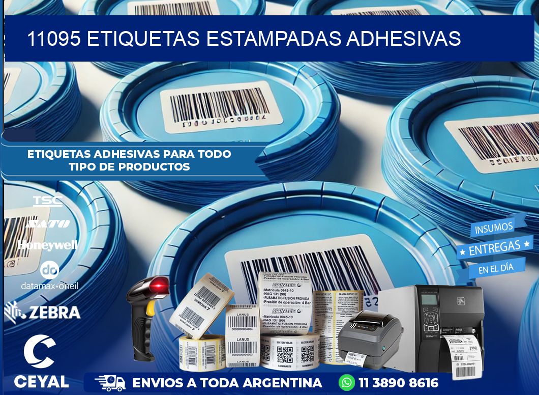 11095 etiquetas estampadas adhesivas