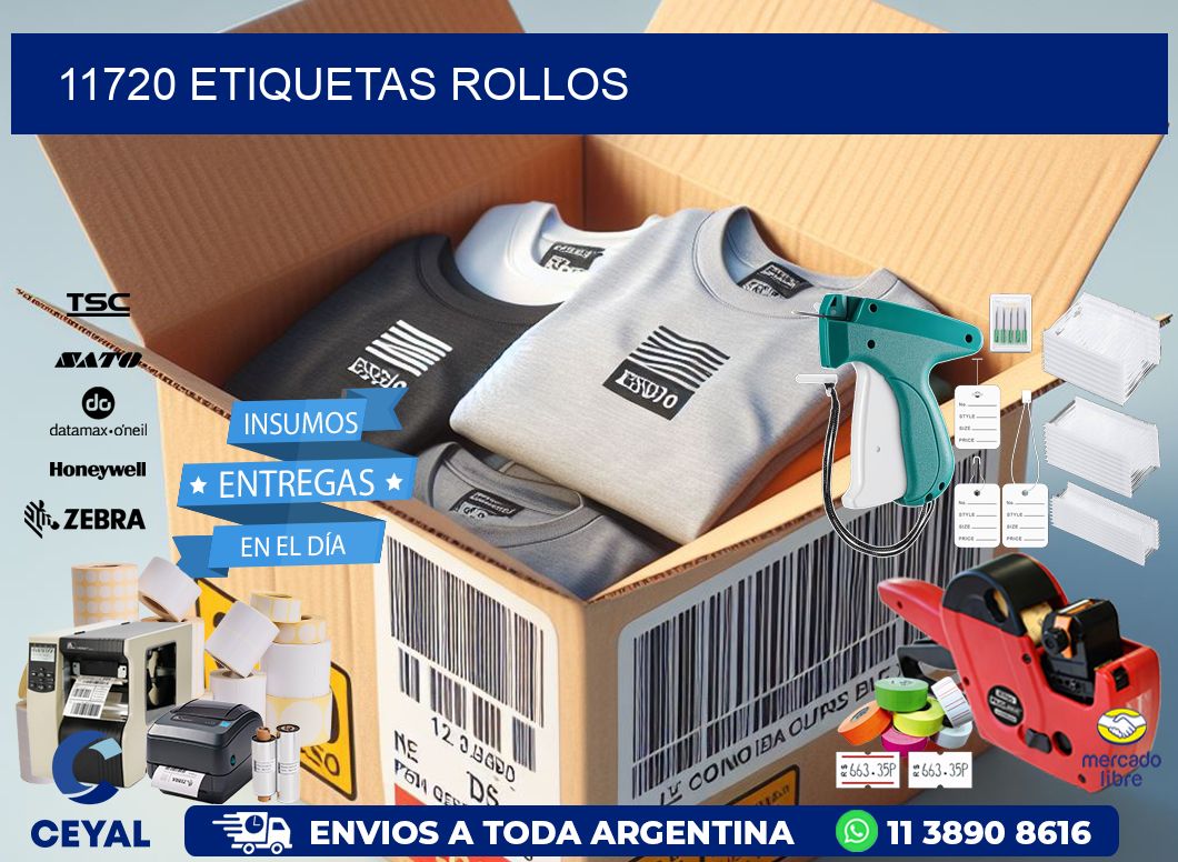 11720 etiquetas rollos