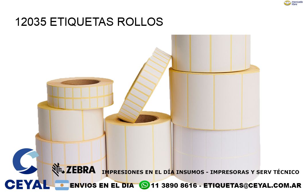 12035 etiquetas rollos