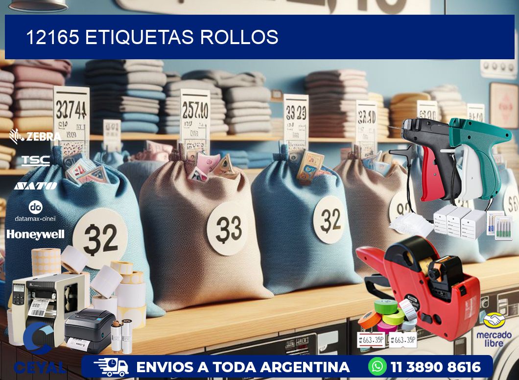 12165 Etiquetas rollos