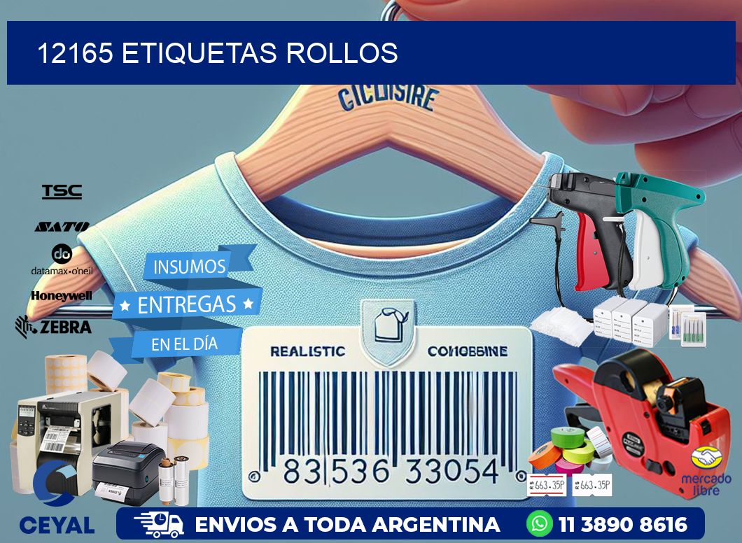 12165 Etiquetas rollos