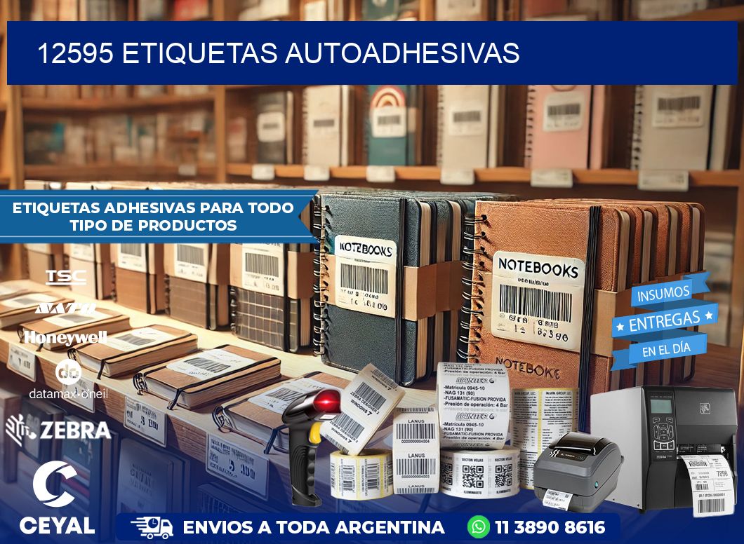 12595 etiquetas autoadhesivas