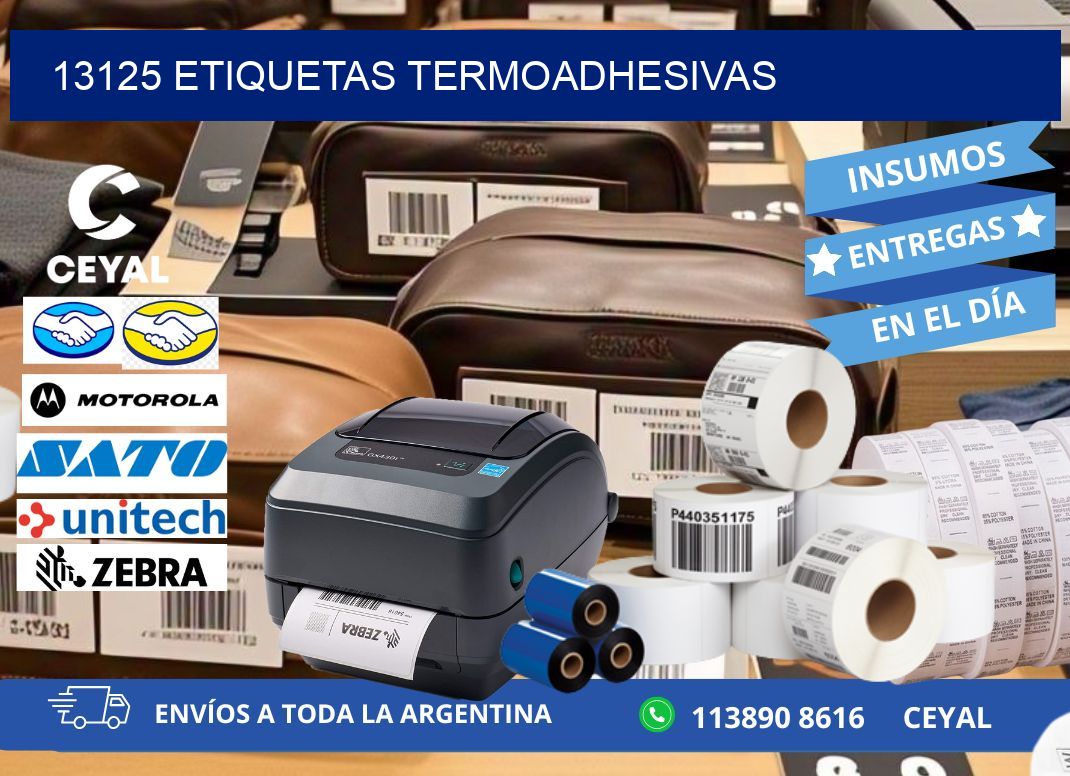13125 etiquetas termoadhesivas