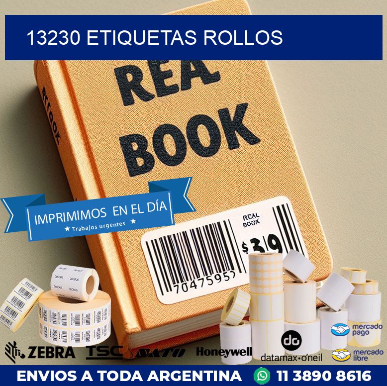13230 etiquetas rollos