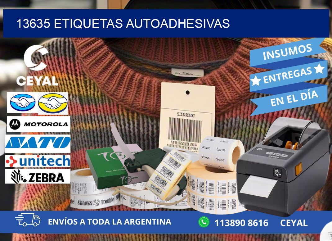 13635 etiquetas autoadhesivas