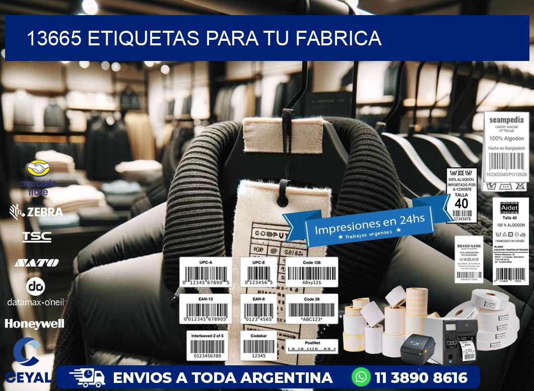 13665 etiquetas para tu fabrica