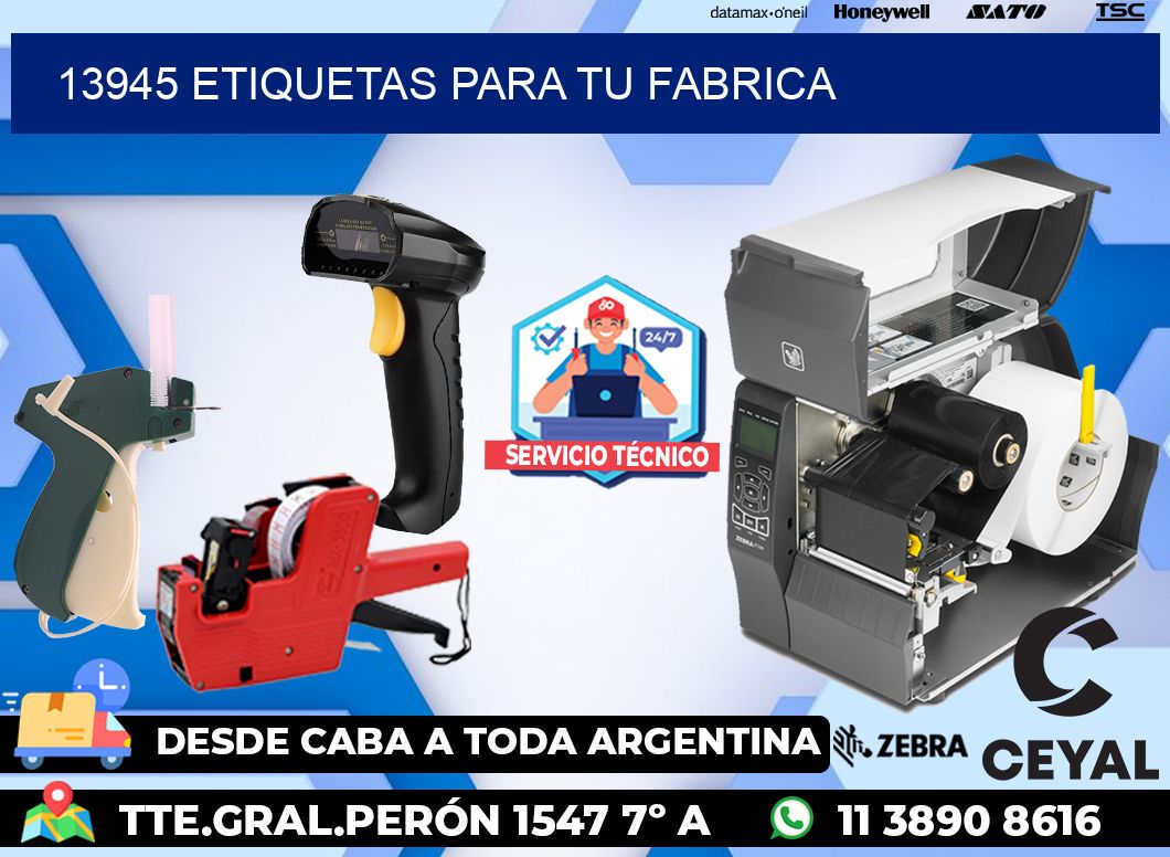 13945 etiquetas para tu fabrica