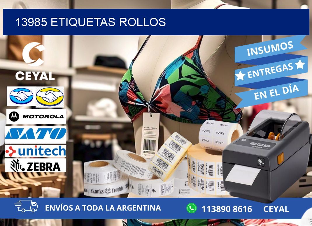 13985 Etiquetas rollos