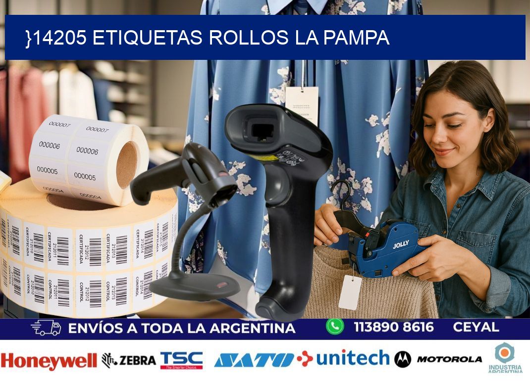 }14205 etiquetas rollos LA PAMPA