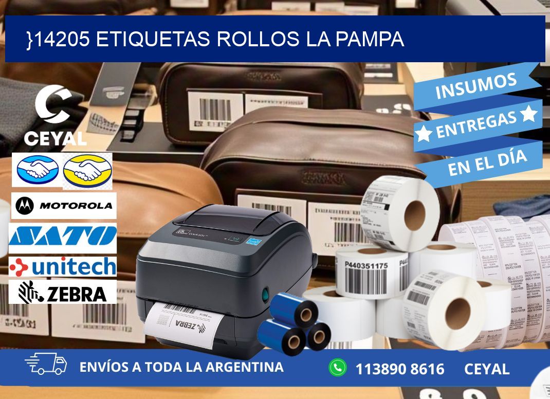 }14205 etiquetas rollos LA PAMPA