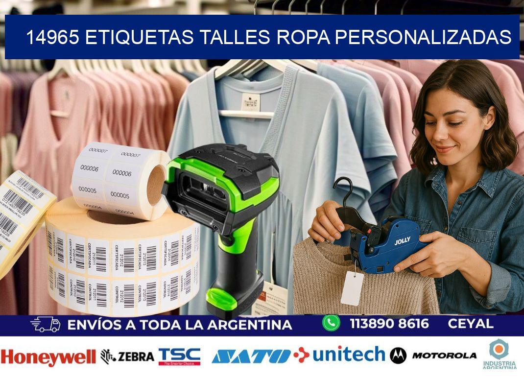 14965 ETIQUETAS TALLES ROPA PERSONALIZADAS