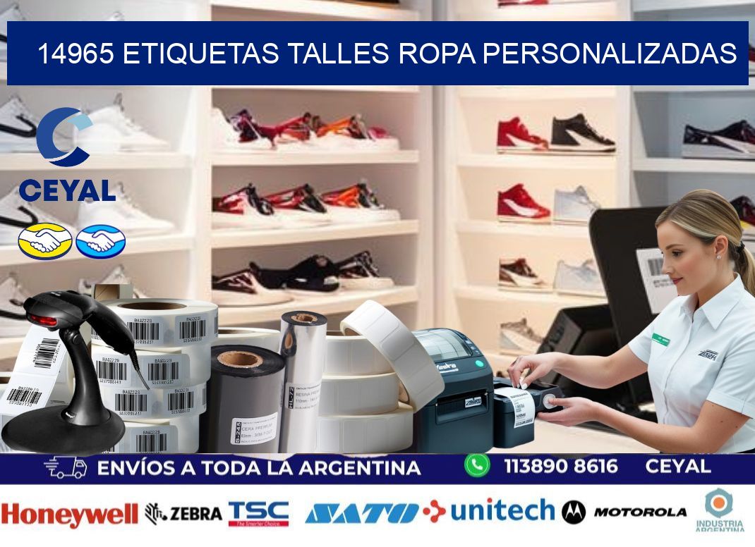 14965 ETIQUETAS TALLES ROPA PERSONALIZADAS