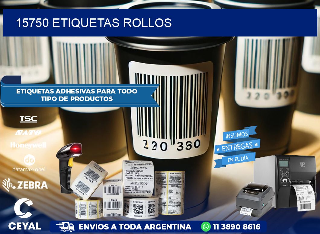15750 etiquetas rollos