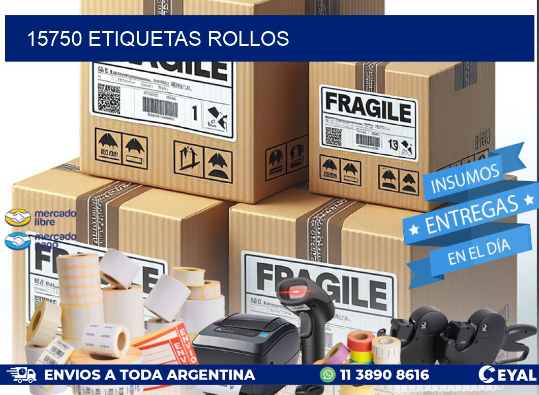 15750 etiquetas rollos