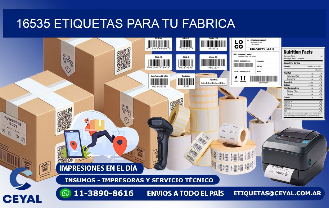 16535 etiquetas para tu fabrica