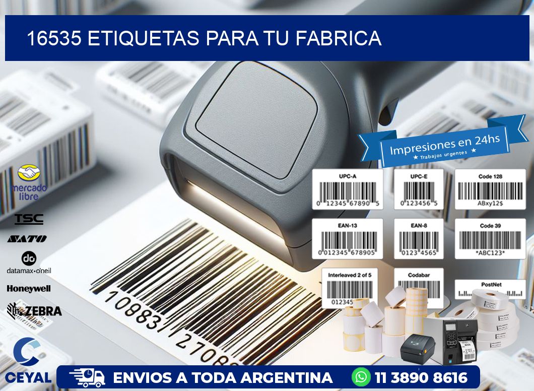 16535 etiquetas para tu fabrica