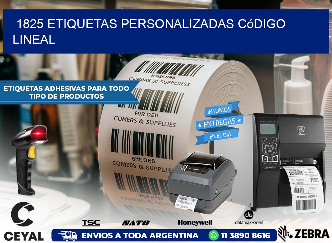 1825 Etiquetas personalizadas código lineal