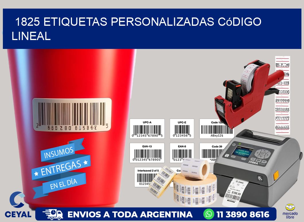 1825 Etiquetas personalizadas código lineal