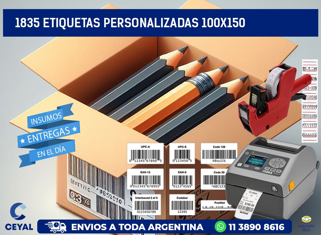 1835 Etiquetas personalizadas 100x150