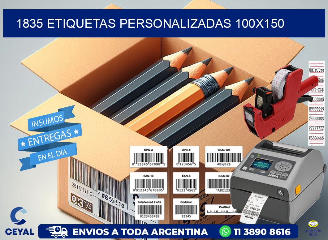 1835 Etiquetas personalizadas 100x150