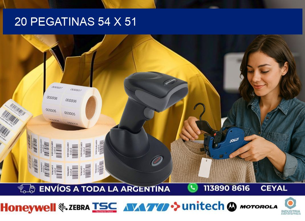 20 PEGATINAS 54 x 51