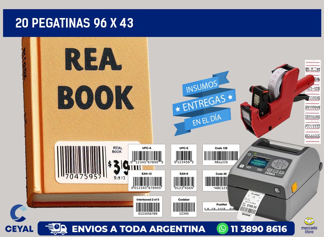 20 PEGATINAS 96 x 43