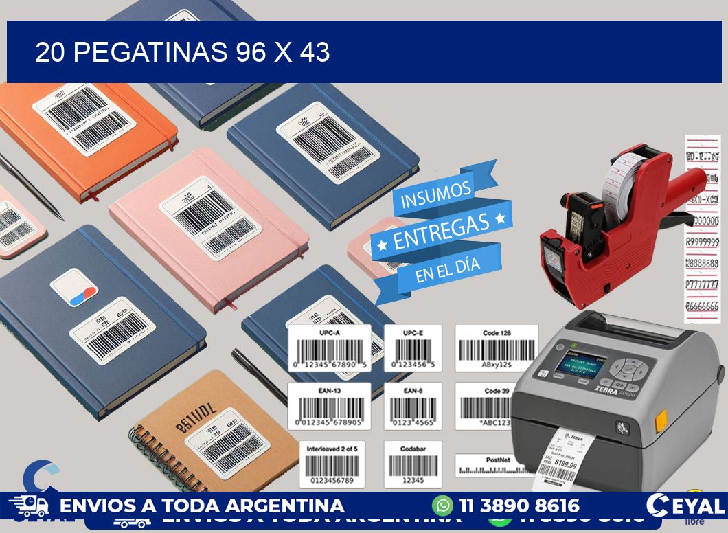20 PEGATINAS 96 x 43