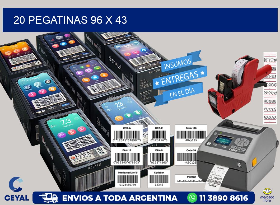 20 PEGATINAS 96 x 43