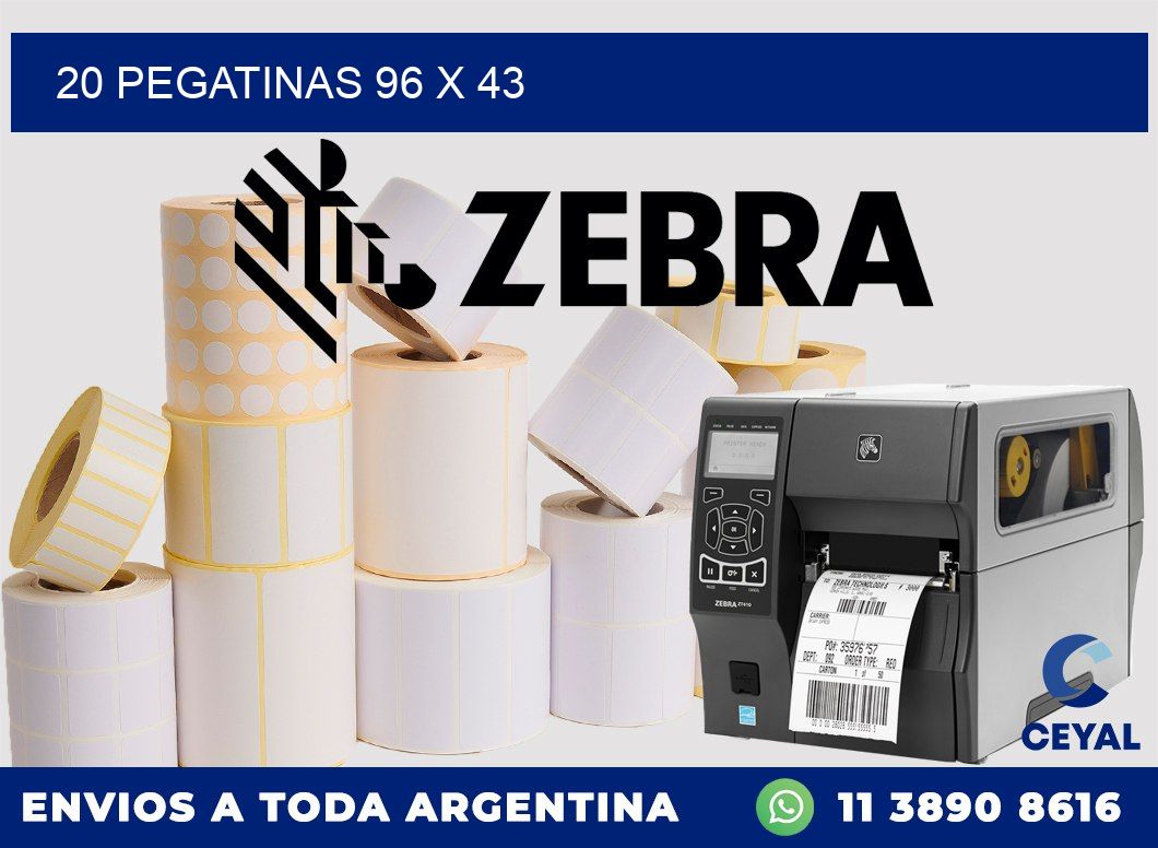 20 PEGATINAS 96 x 43