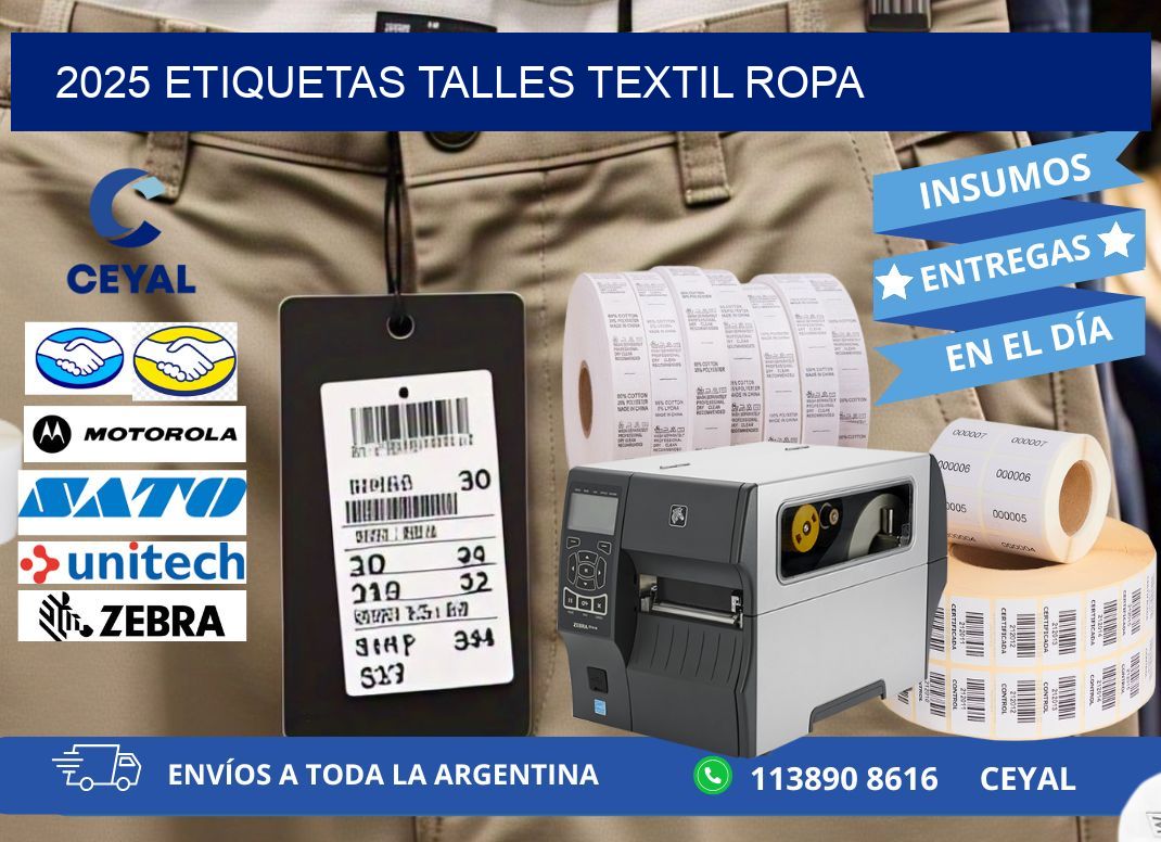 2025 ETIQUETAS TALLES TEXTIL ROPA