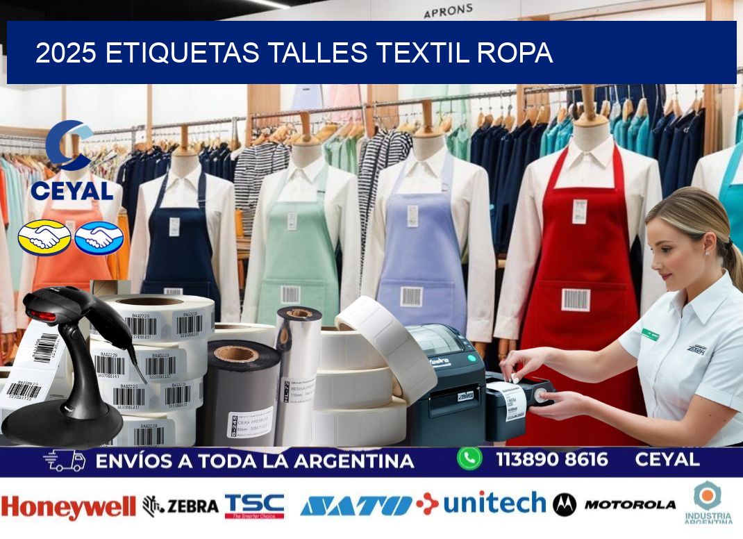 2025 ETIQUETAS TALLES TEXTIL ROPA