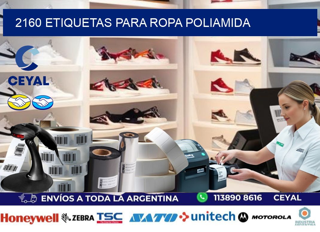 2160 Etiquetas para ropa POLIAMIDA