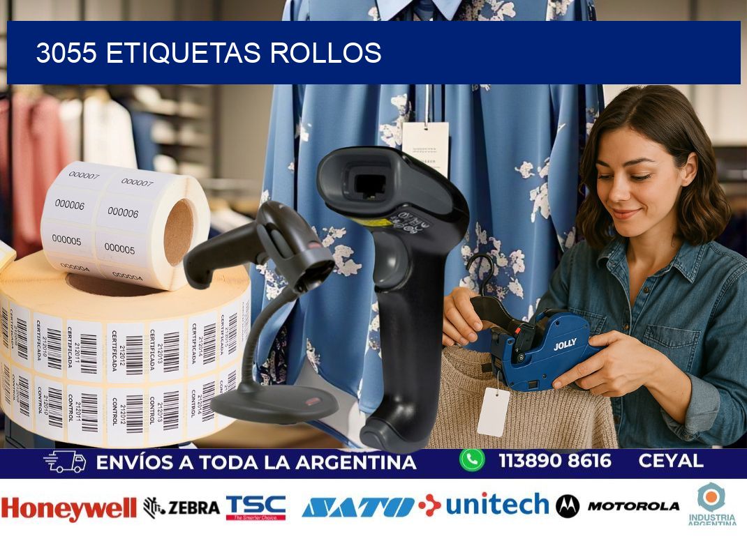 3055 etiquetas rollos