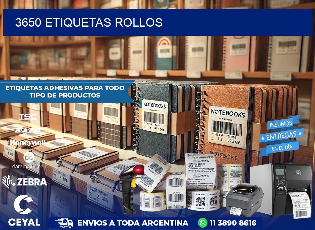 3650 etiquetas rollos