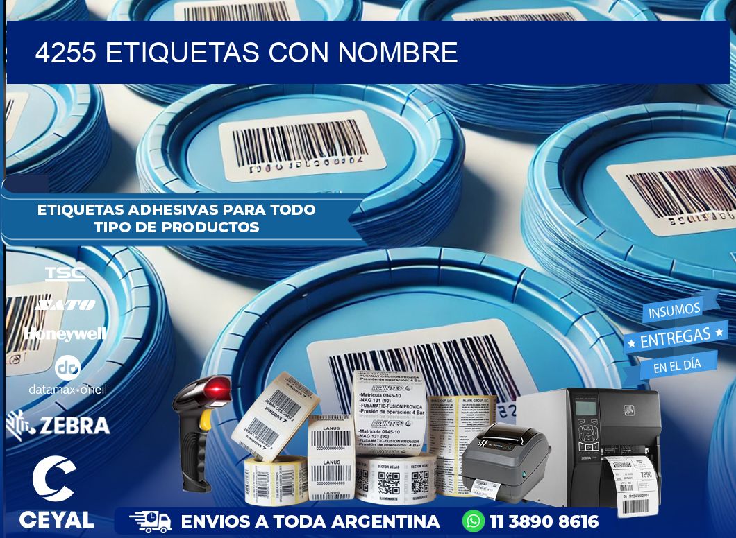 4255 etiquetas con nombre